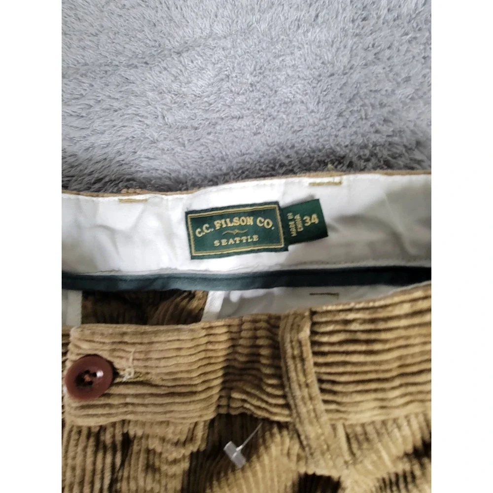 C.C. Filson Vintage Corduroy Pants Brown 34x28 100% Cotton